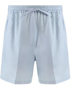 Umit Benan Julian Paradiso Drawstring-Waistband Shorts - Blue
