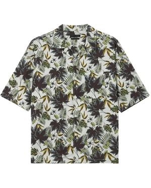 FIVE CM Camisa Con Bolsillo Floral - Gris