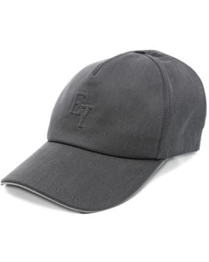 Eleventy Logo-Embroidered Baseball Cap - Grey