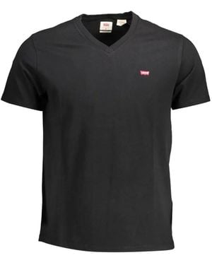 Levi's Logo-Patch V-Neck T-Shirt - Black