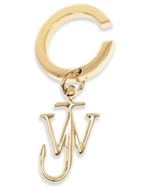 JW Anderson Logo-Pendant Ear Cuff - Metallic