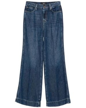 Seven7 Jeans mit Logo-Patch - Blau