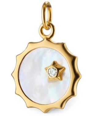 Monica Rich Kosann Happiness Mother-Of-Pearl And Diamond Pendant - Metallic