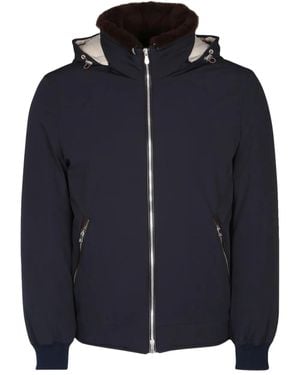 Brunello Cucinelli Padded Hooded Jacket - Blue