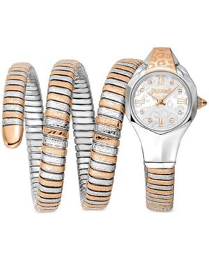 Just Cavalli Ravenna Snake 22Mm Watch - White