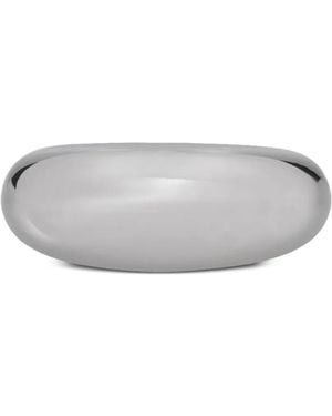 Frankie Shop Lena Polished Chunky Cuff Bracelet - Grey