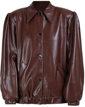 ROWEN ROSE Button-Fastening Collar-Pointed Jacket - Brown