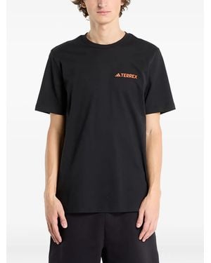 adidas Terrex Logo-Print T-Shirt - Black