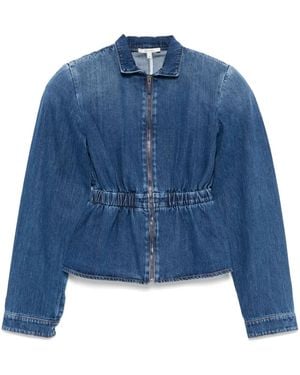 Nensi Dojaka Zip-Up Denim Jacket - Blue
