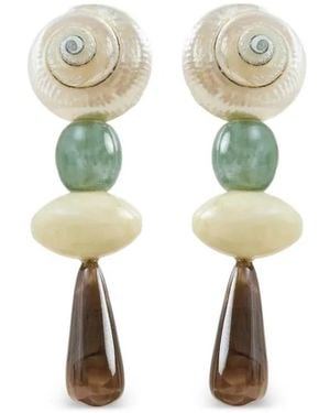 Baobab Valle Resin Earrings - White