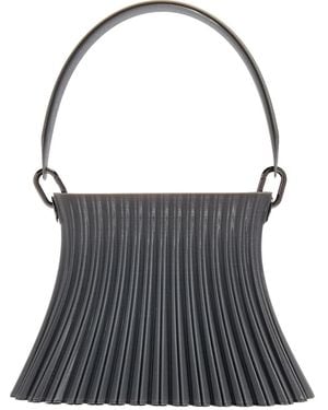 Touchless Pleated Shoulder Bag - Black