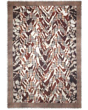 Pierre Louis Mascia Euclides Printed Scarf - Brown