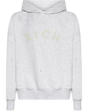 John Richmond Sudadera Con Efecto Envejecido - Blanco