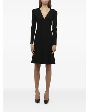 McQueen V-neck Dress - Black