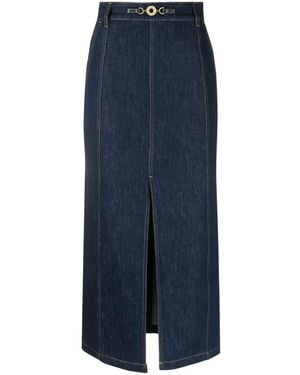 Patou Midnight Cotton Skirt - Blue