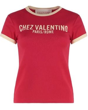 Valentino Garavani Chez-Print T-Shirt - Red