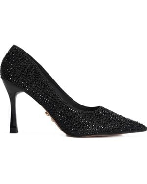 Twentyfourhaitch Taylor Crystal-Embellished Pointed-Toe Pumps - Nero