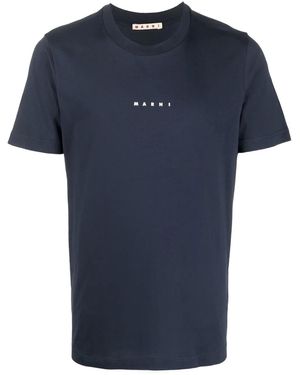 Marni Micro Logo Print T-shirt - Blue