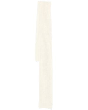 Moncler Ribbed Cashmere Scarf - White