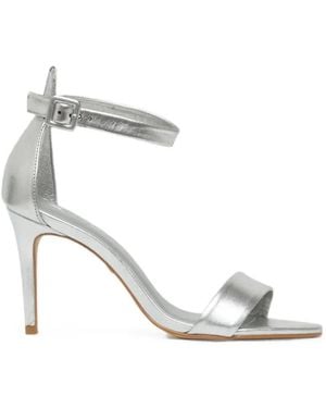 Carrano Metallic-Effect Buckle-Fastening Sandals - White