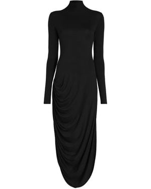 Proenza Schouler Long Imogen Draped-Detail Dress - Black