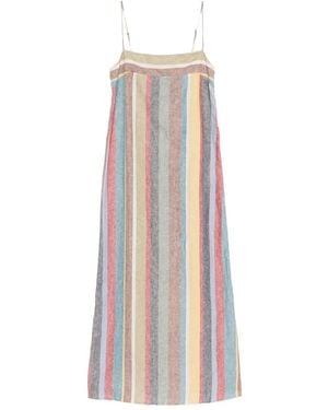 STAUD Linen Laura Maxi Dress - White