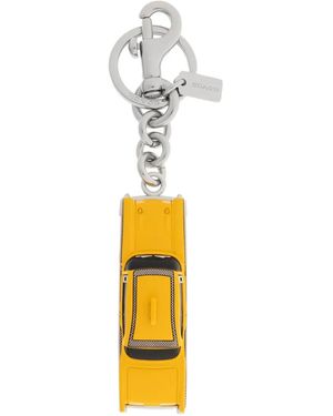 COACH Kleiner Taschenanhänger Mit Taximotiv - Weiß