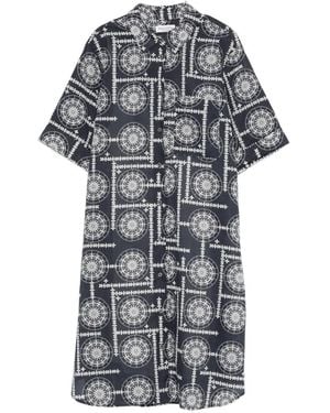 Marc O' Polo Pocket Patterned Mini Dress - Gray