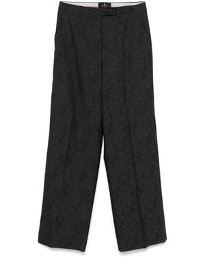 Etro パターンジャカード パンツ - ブラック