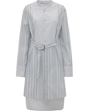 JW Anderson Belted Tuxedo Shirtdress - Grey