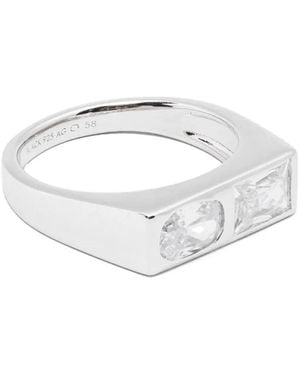 Maria Black Us Three Signet Ring - Weiß
