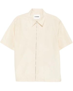 Jil Sander Zip Short-Sleeve Shirt - White