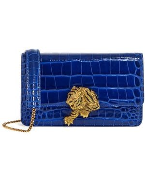 Roberto Cavalli Crocodile-Effect Shoulder Bag - Blue
