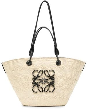 Loewe Borsa Tote Media Con Applicazione Anagram - Neutro