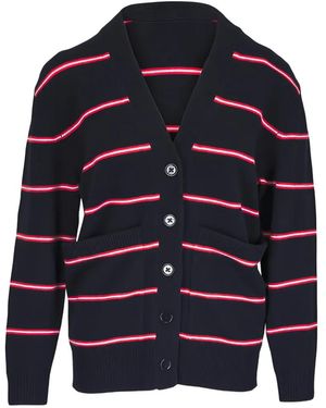 Dorothee Schumacher Striped-Pattern Cardigan - Blue