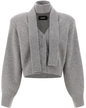 ROTATE BIRGER CHRISTENSEN Button-Fastening Cardigan - Grey