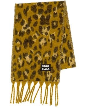Bimba Y Lola Animal Print Tassel Scarf - Multicolour