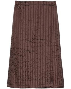 Bless Nº08 Monpe Midi Skirt - Brown