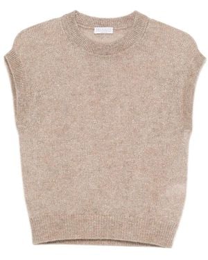 Brunello Cucinelli Crew-Neck Vest - Natural
