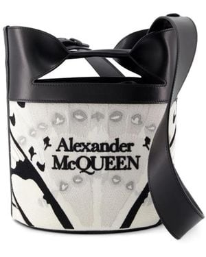 McQueen Bow Crossbody Bag - Nero