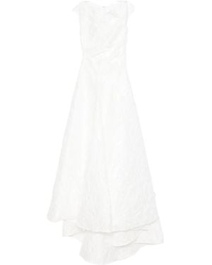 Talbot Runhof Gestuftes Midikleid - Weiß