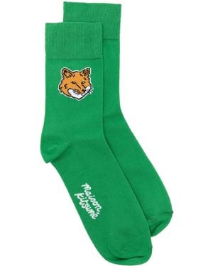 Maison Kitsuné Calcetines con logo de zorro - Verde