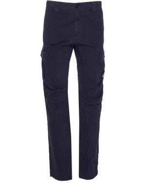 C.P. Company Cotton Cargo Trousers - Blue