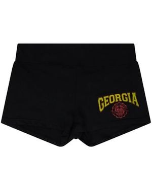 Sp5der Georgia Logo-Print Shorts - Black
