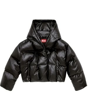 DIESEL W-Illey Hooded Puffer Jacket - Black