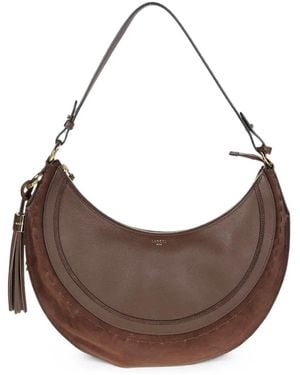 Lancel M Tassel-Detail Leather Shoulder Bag - Brown