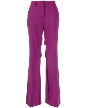 Off-White c/o Virgil Abloh Mid-Rise Flared Trousers - Purple
