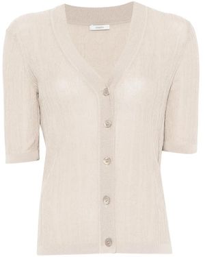 JOSEPH Button V-Neck Cardigan - White