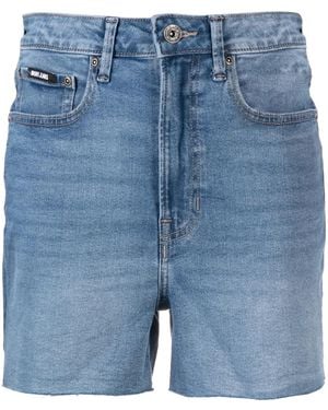 DKNY Kent High-Rise Denim Shorts - Blue