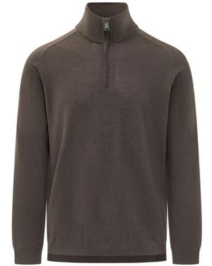 Premiata Pullover Mit Kurzem Reißverschluss - Braun